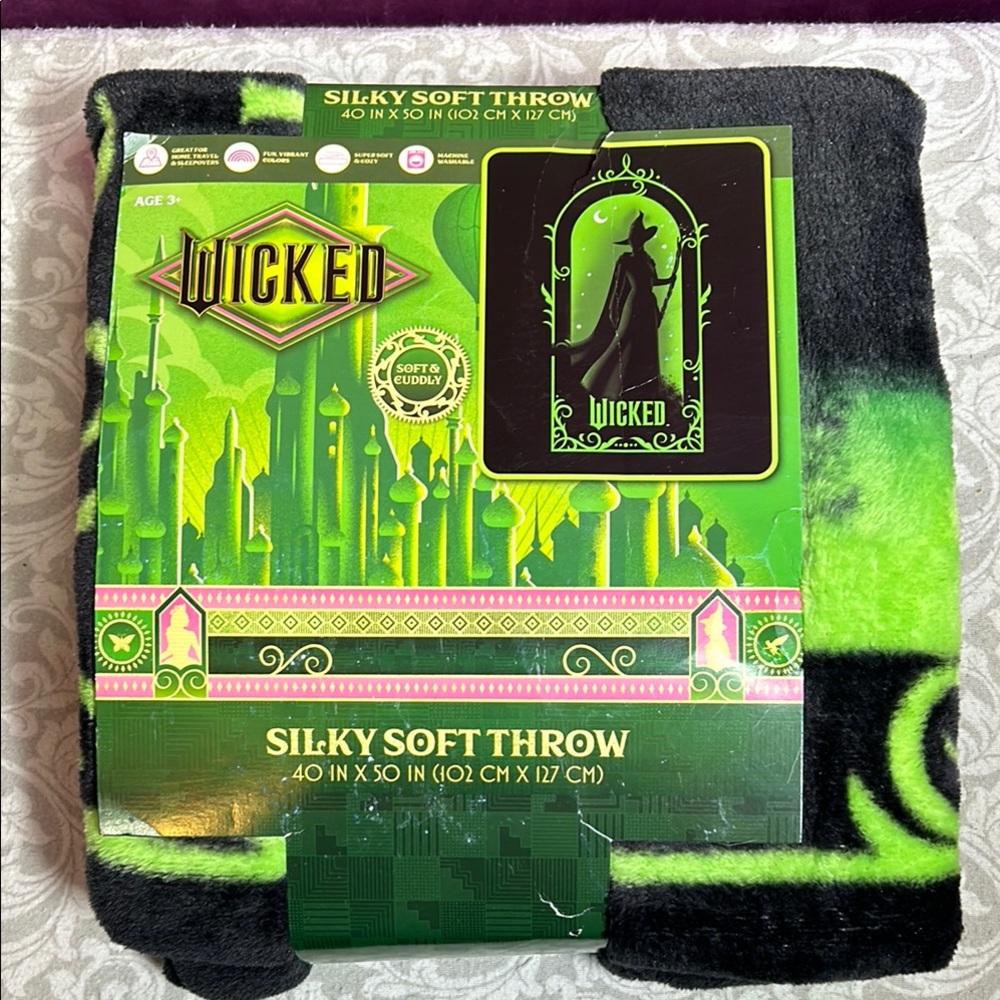 Silky Soft Throw Blanket - Green and Black